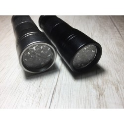 linterna uv 12 led